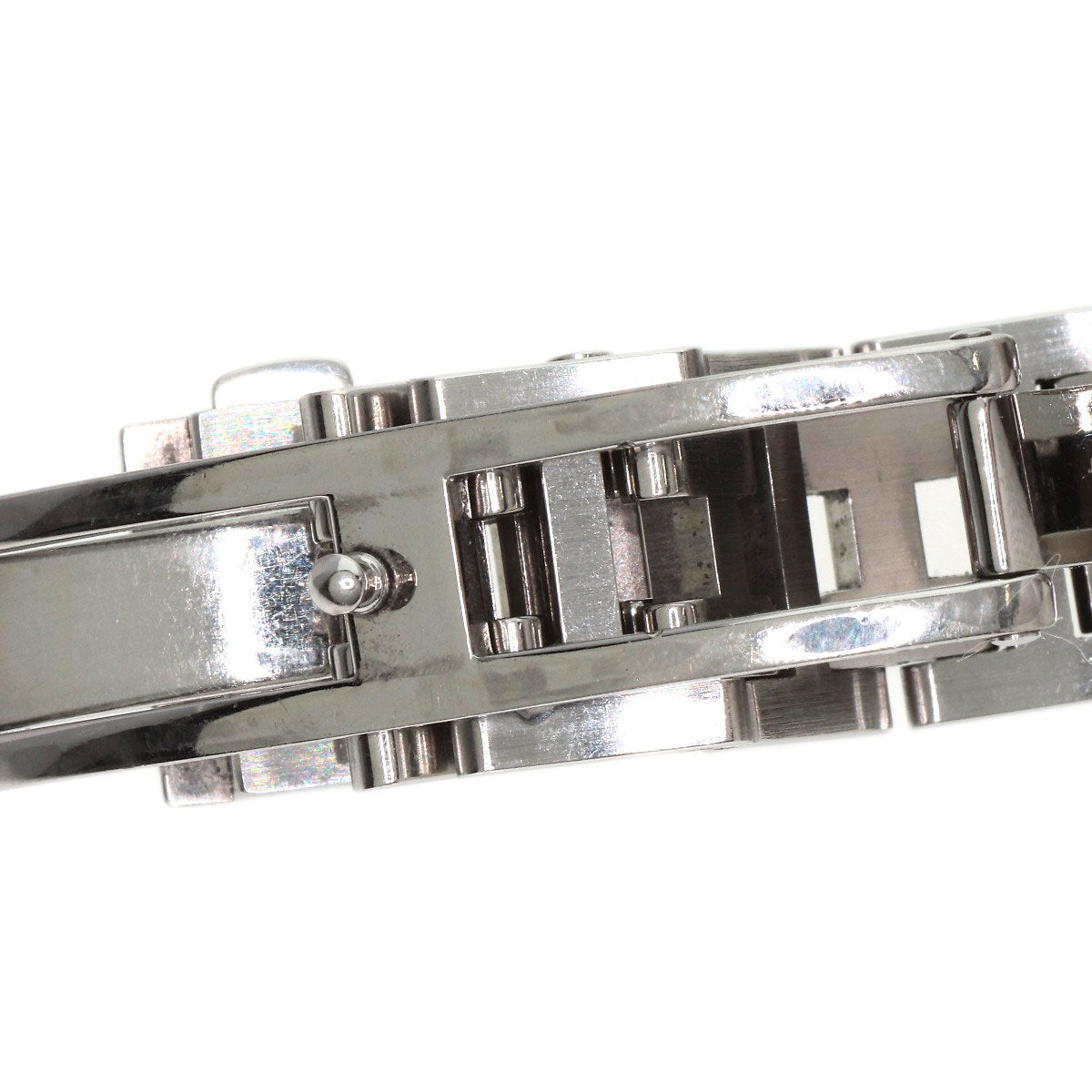 HERMES Watches Quartz CL4.210 Stainless Steel , Stainless Steel Silver Clipper Nacle New Buckle Pink shell dial Women Used