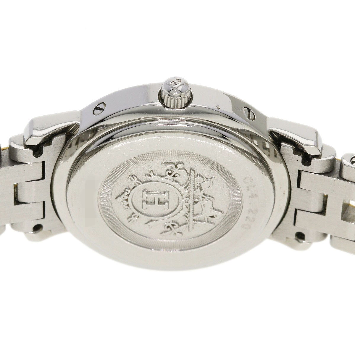 HERMES Watches Quartz CL4.220 Stainless Steel , SSxGP Silver Clipper new buckle Ivory dial Women Used