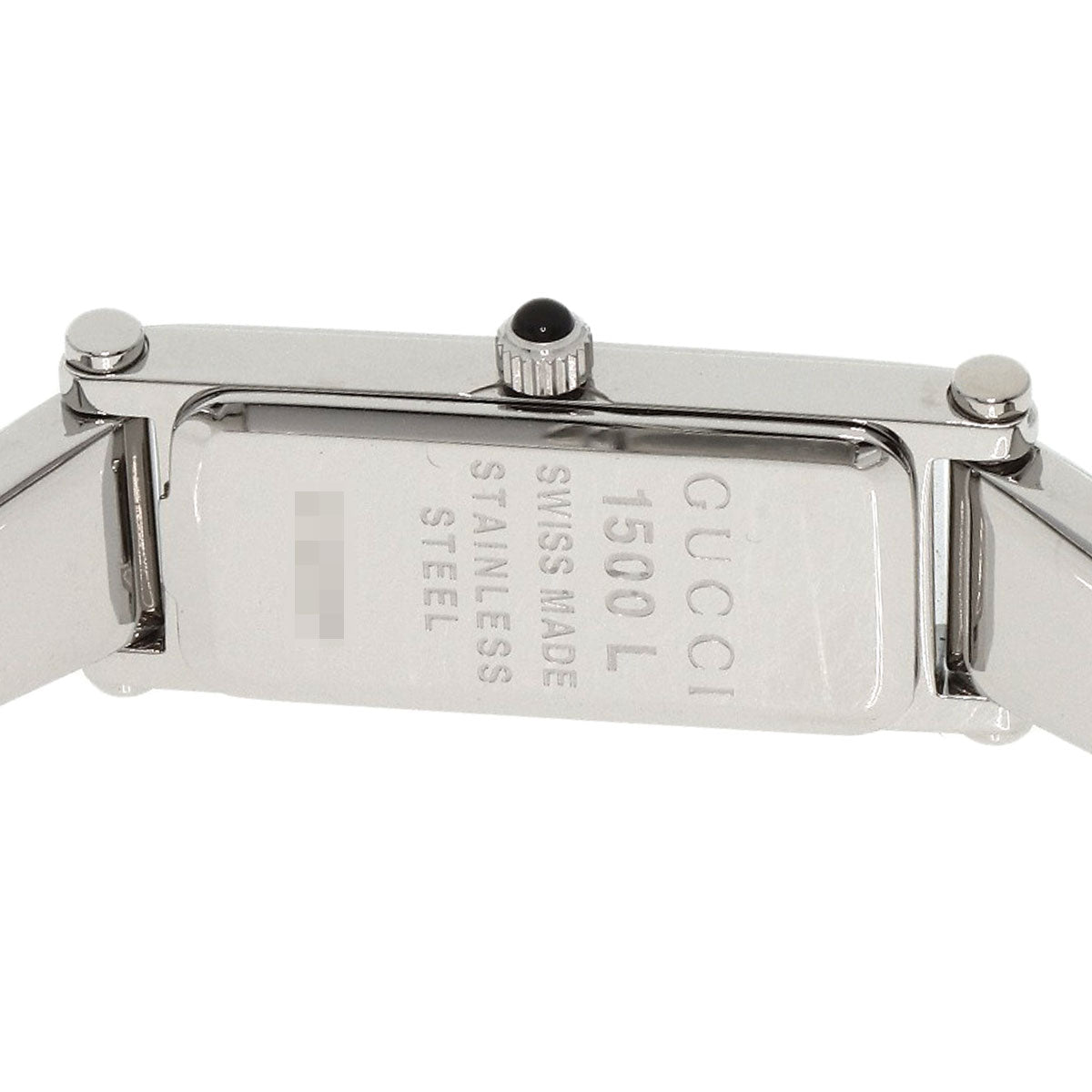 GUCCI Watches Quartz 1500L Stainless Steel , Stainless Steel Silver Square Face 1P Diamond White shell dial Women Used