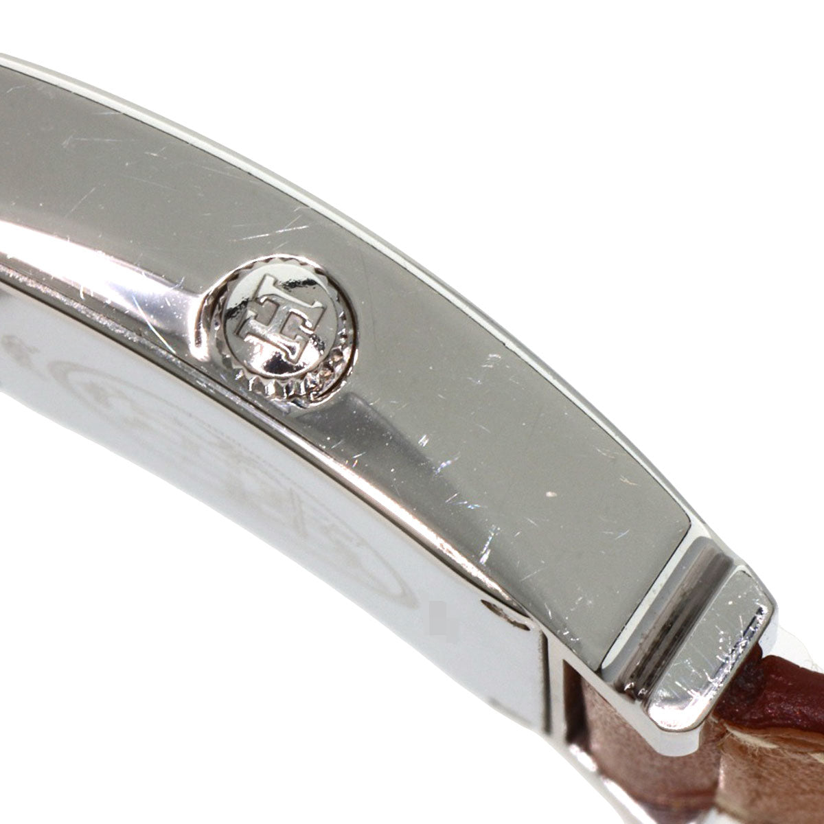 HERMES Watches Quartz HH1.210 Stainless Steel, Leather Silver H watch Deburuturu Silver dial Women Used