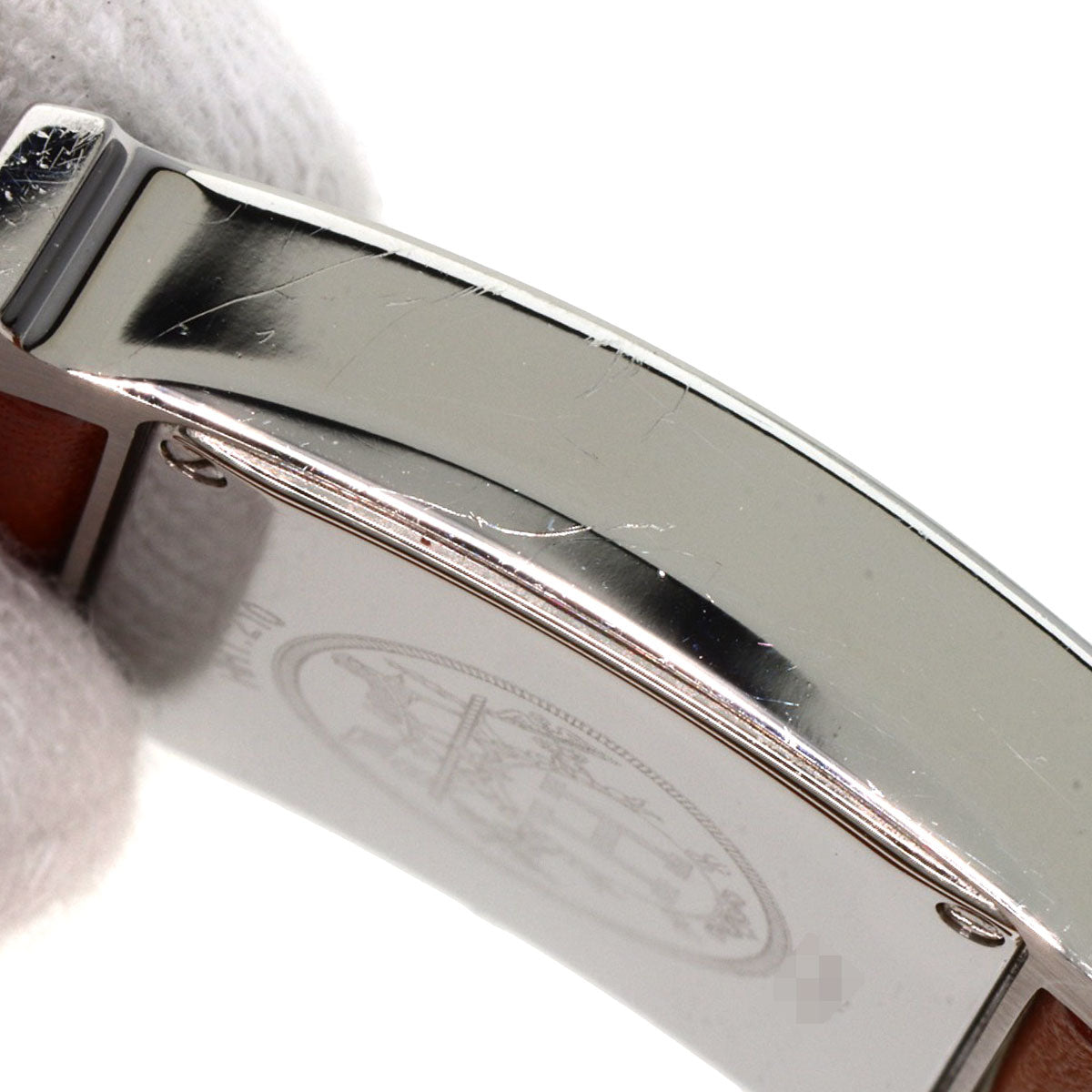 HERMES Watches Quartz HH1.210 Stainless Steel, Leather Silver H watch Deburuturu Silver dial Women Used