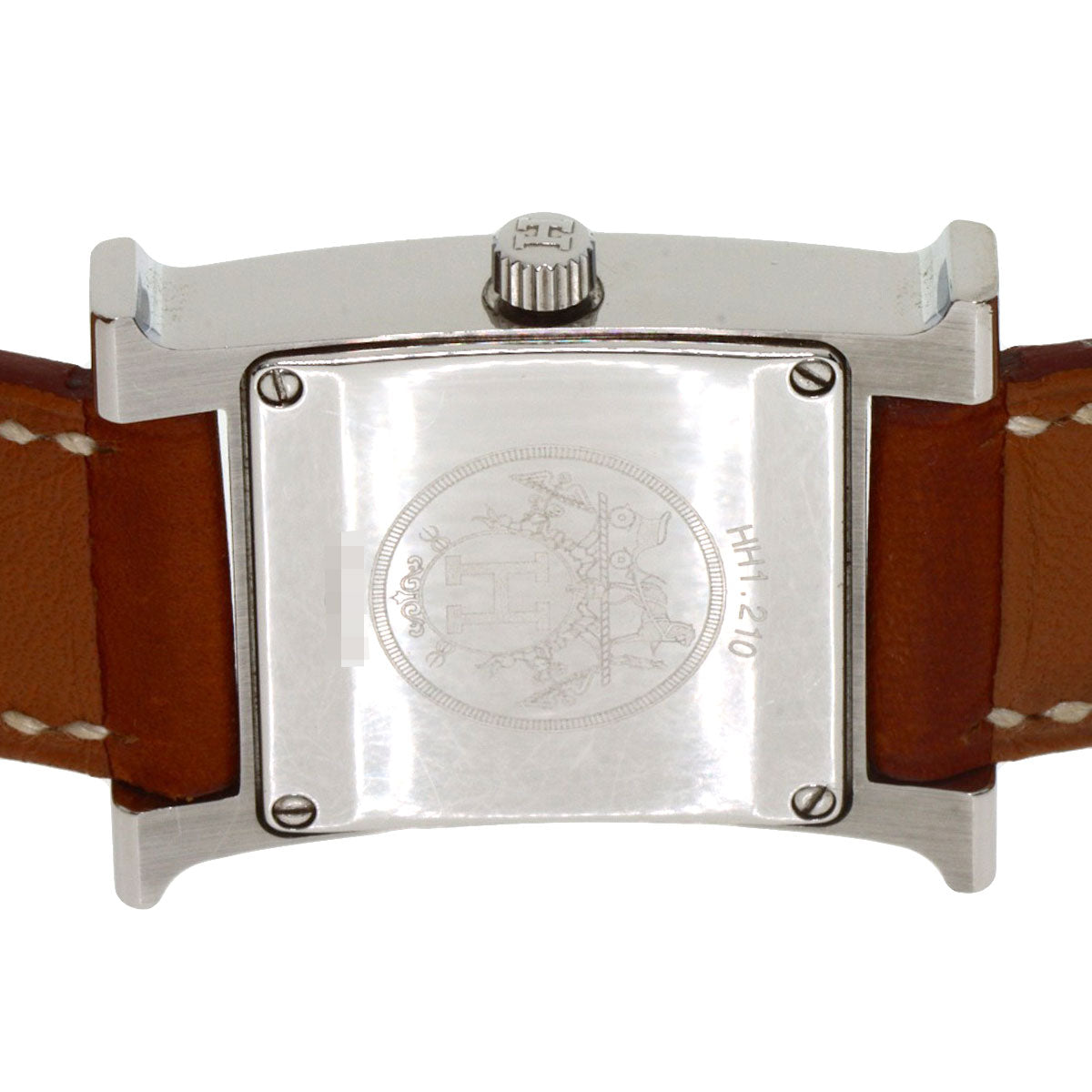 HERMES Watches Quartz HH1.210 Stainless Steel, Leather Silver H watch Deburuturu Silver dial Women Used