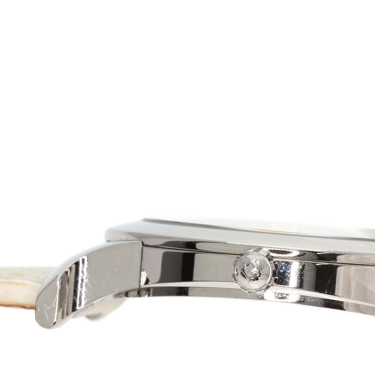 HERMES Watches Quartz HR1.510 Stainless Steel, Leather Silver H watch Rondo white dial Women Used