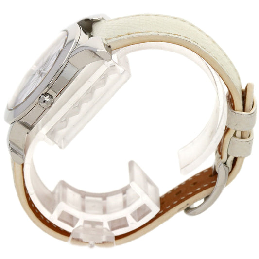 HERMES Watches Quartz HR1.510 Stainless Steel, Leather Silver H watch Rondo white dial Women Used