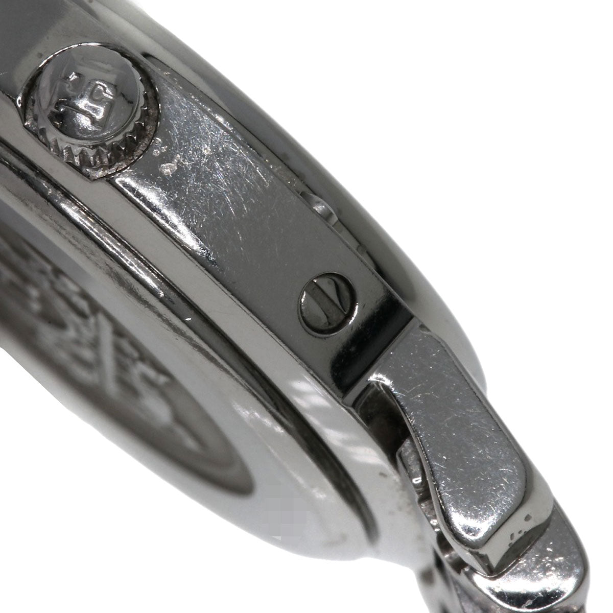 HERMES Watches Quartz CL4.210 Stainless Steel , Stainless Steel Silver Clipper black dial Women Used