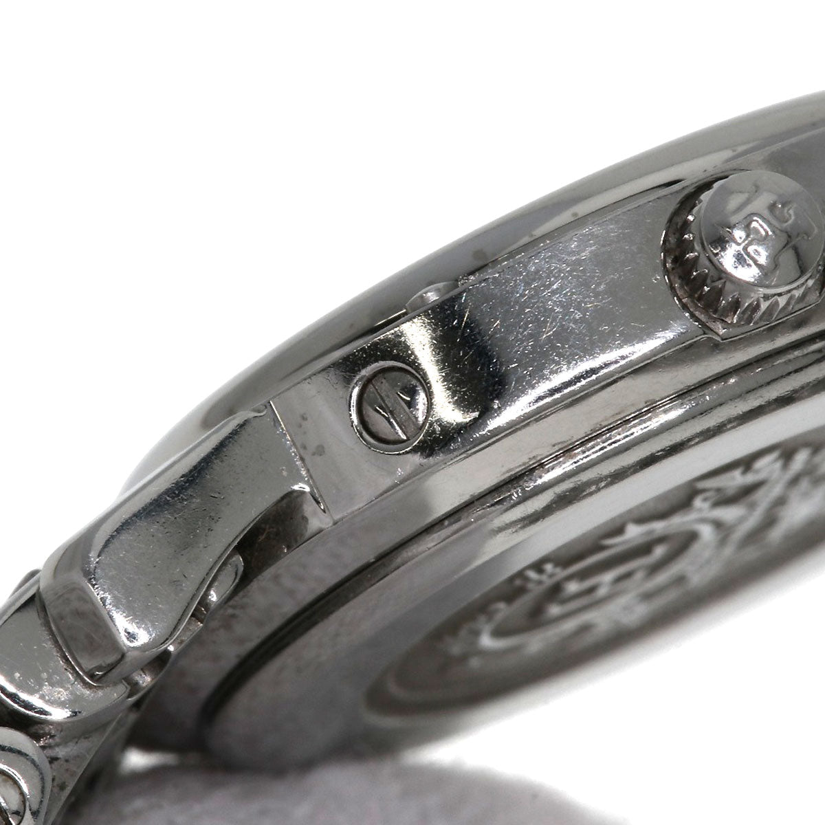 HERMES Watches Quartz CL4.210 Stainless Steel , Stainless Steel Silver Clipper black dial Women Used