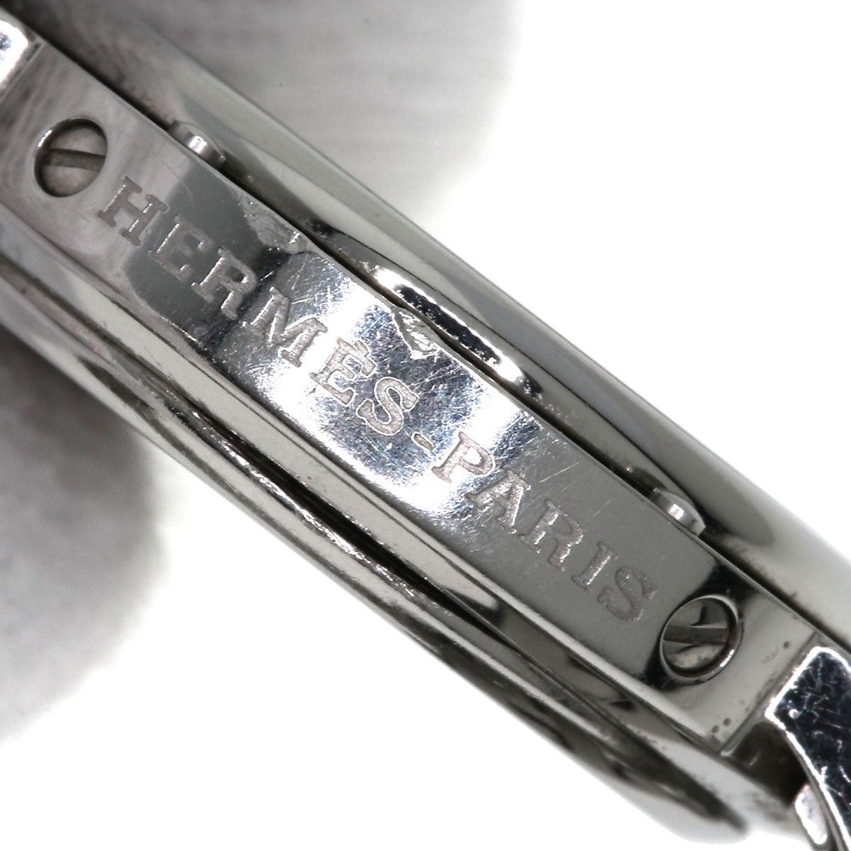 HERMES Watches Quartz CL4.210 Stainless Steel , Stainless Steel Silver Clipper black dial Women Used