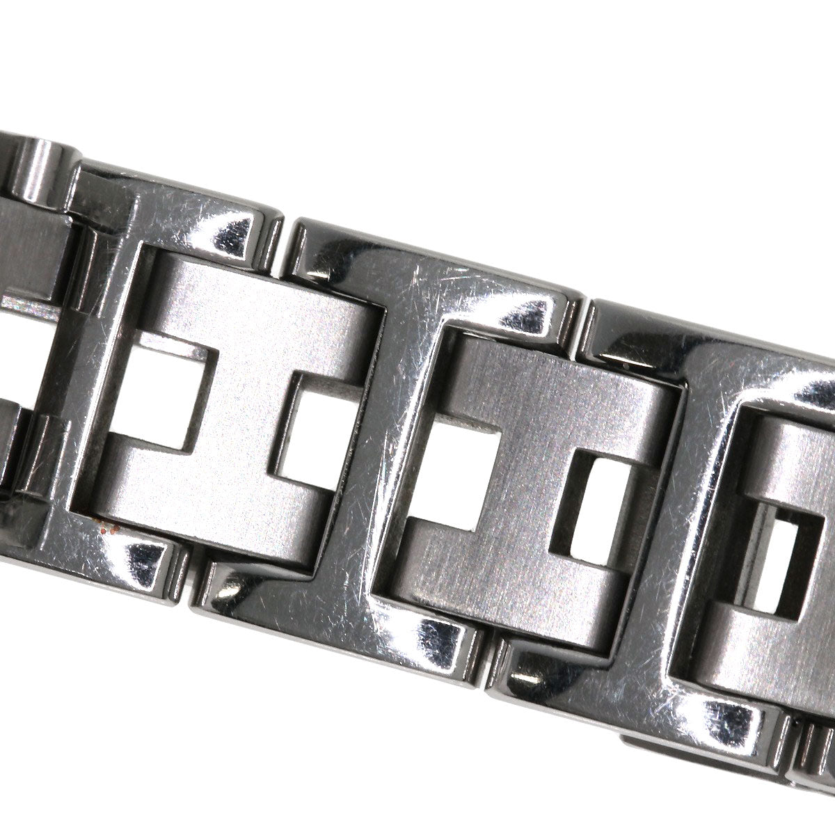 HERMES Watches Quartz CL4.210 Stainless Steel , Stainless Steel Silver Clipper black dial Women Used