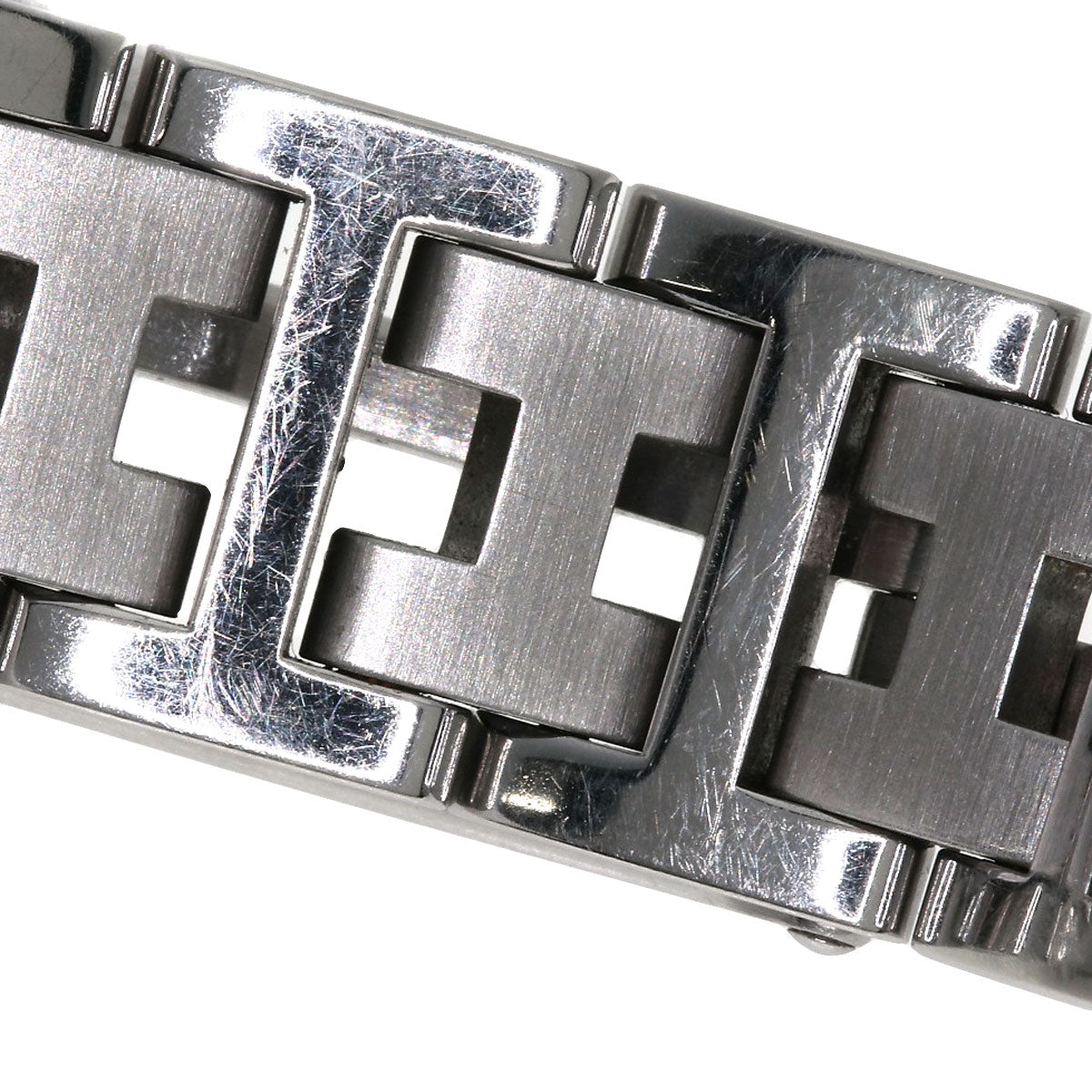 HERMES Watches Quartz CL4.210 Stainless Steel , Stainless Steel Silver Clipper black dial Women Used