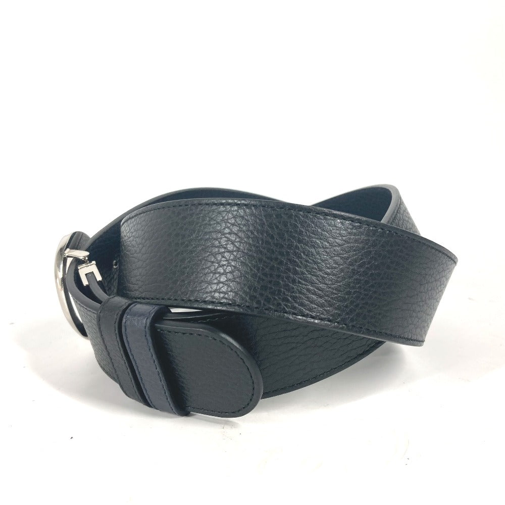 GUCCI belt 449715 leather black GG logo 105