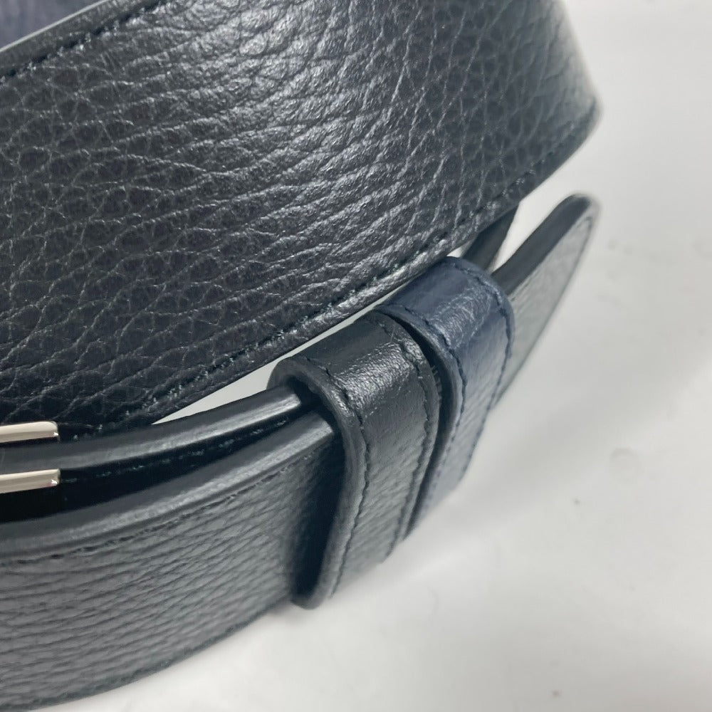 GUCCI belt 449715 leather black GG logo 105