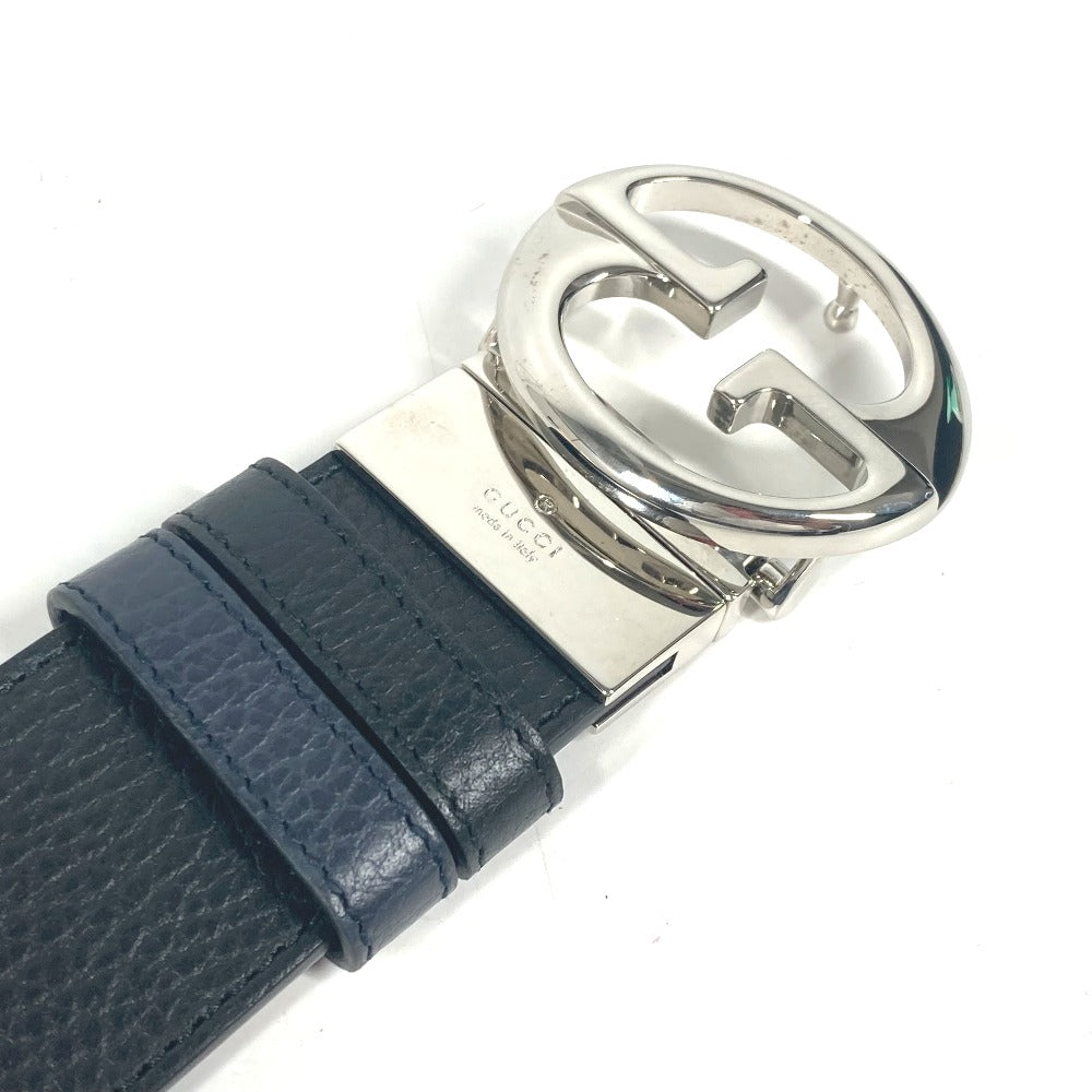 GUCCI belt 449715 leather black GG logo 105