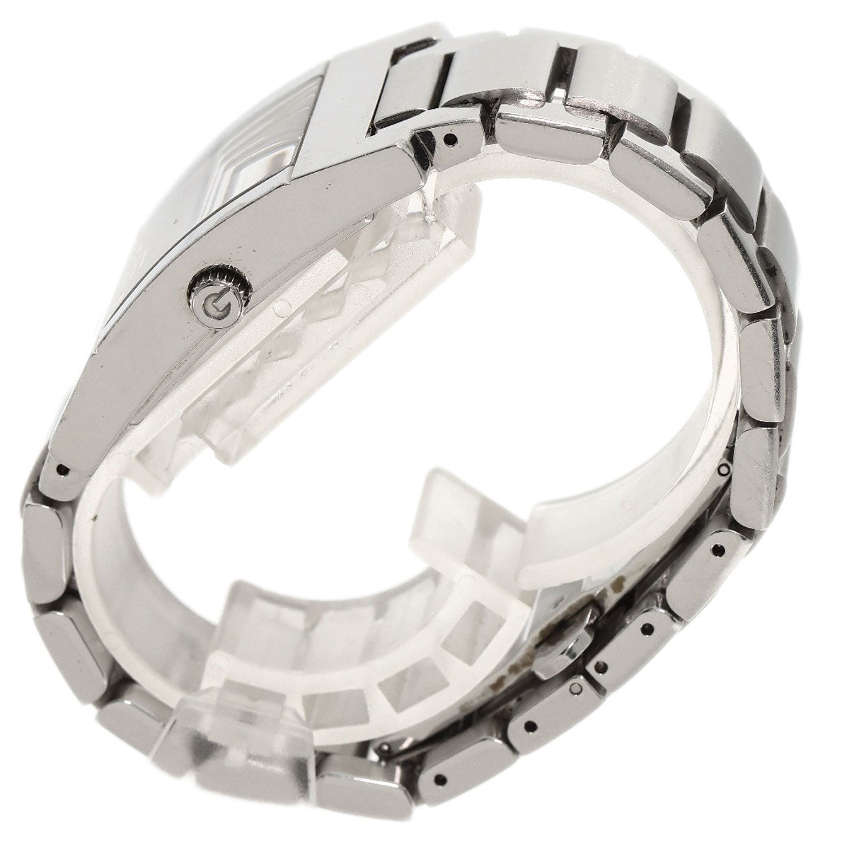 GUCCI Watches Quartz 7700M Stainless Steel Silver Square face black dial