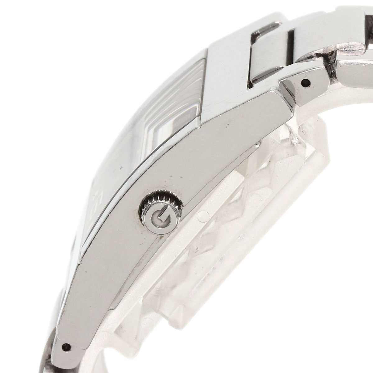 GUCCI Watches Quartz 7700M Stainless Steel Silver Square face black dial