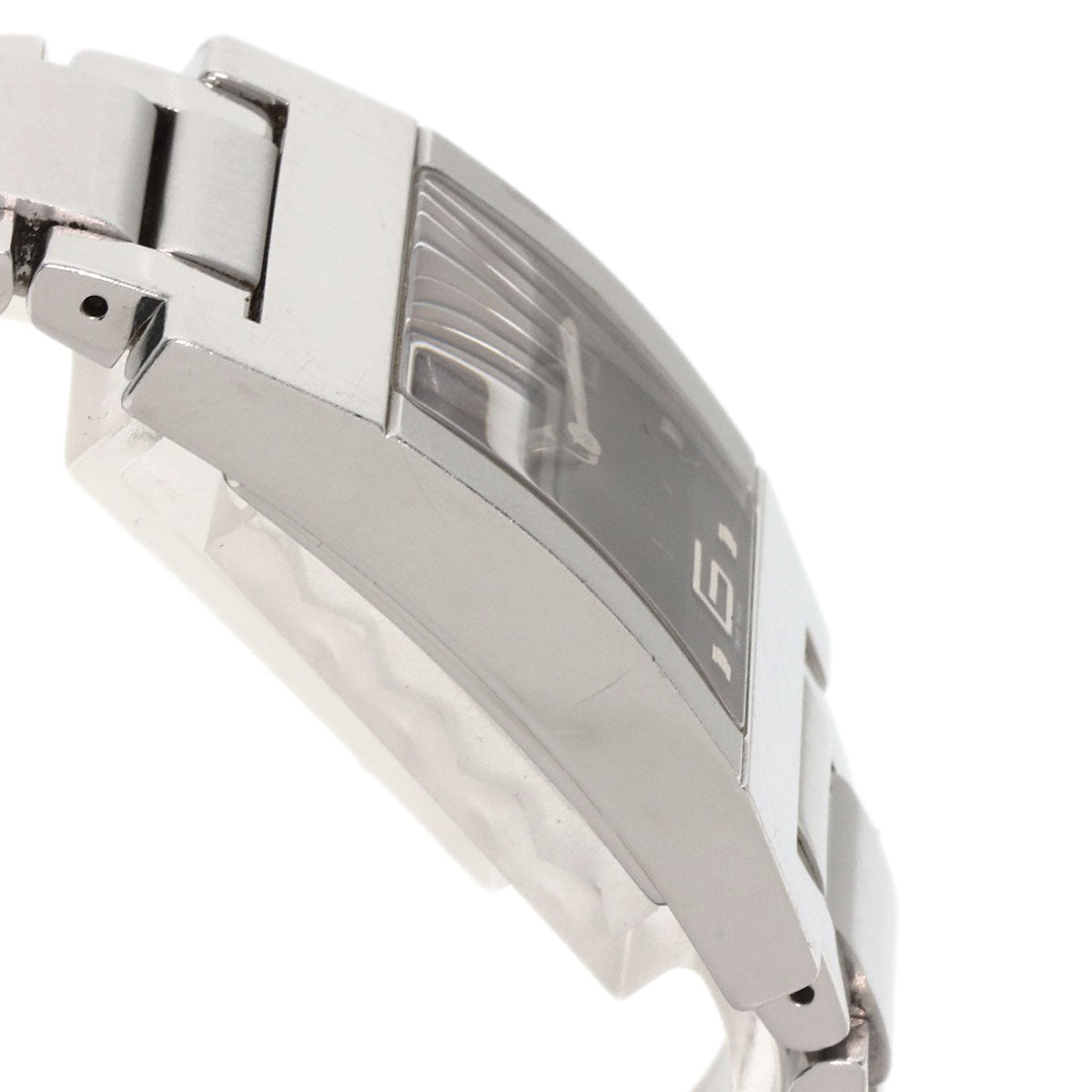 GUCCI Watches Quartz 7700M Stainless Steel Silver Square face black dial