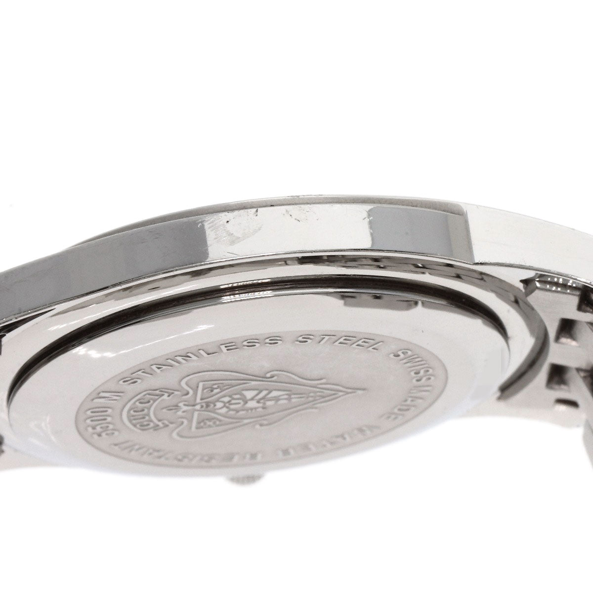 GUCCI Watches Quartz 5500M Stainless Steel Silver Round face black dial