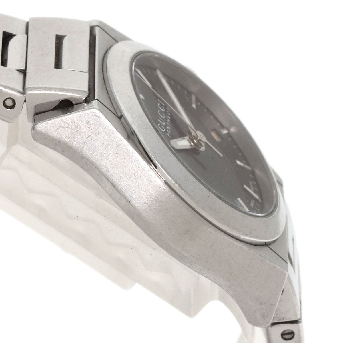 GUCCI Watches Quartz 115.5 Stainless Steel Silver Pantheon black dial