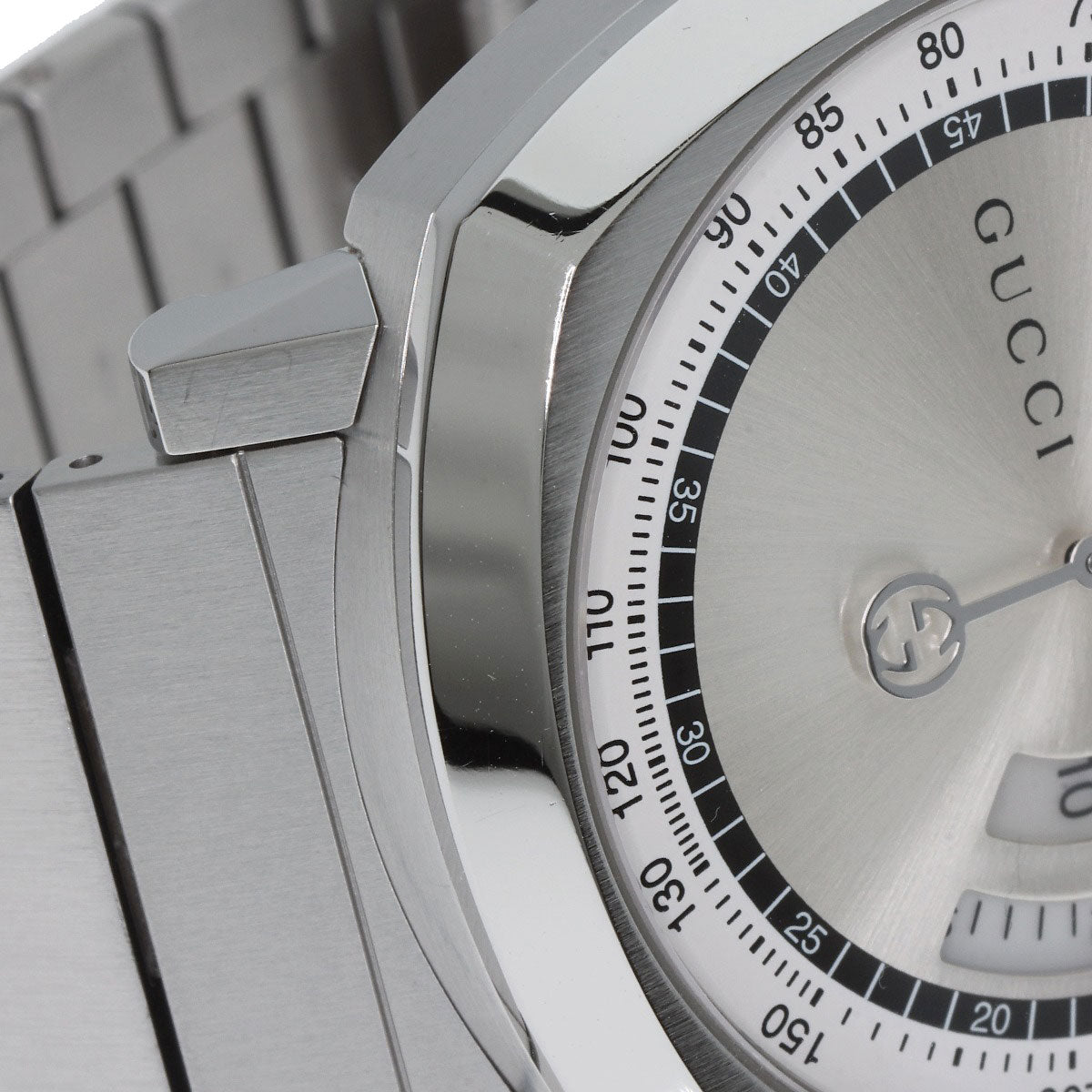 GUCCI Watches Quartz YA157302 Stainless Steel , Stainless Steel Silver Grip Chronograph Silver dial mens Used