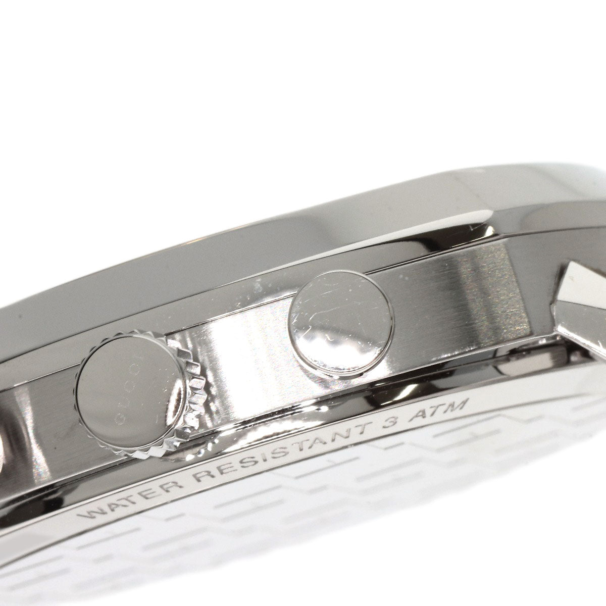 GUCCI Watches Quartz YA157302 Stainless Steel , Stainless Steel Silver Grip Chronograph Silver dial mens Used