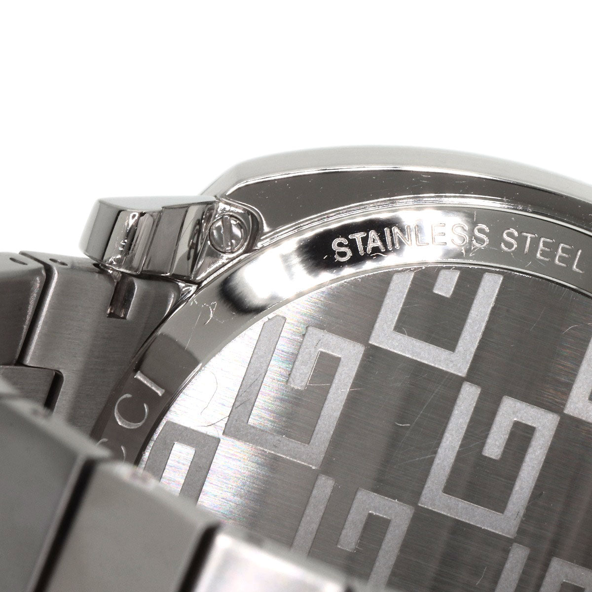GUCCI Watches Quartz YA157302 Stainless Steel , Stainless Steel Silver Grip Chronograph Silver dial mens Used