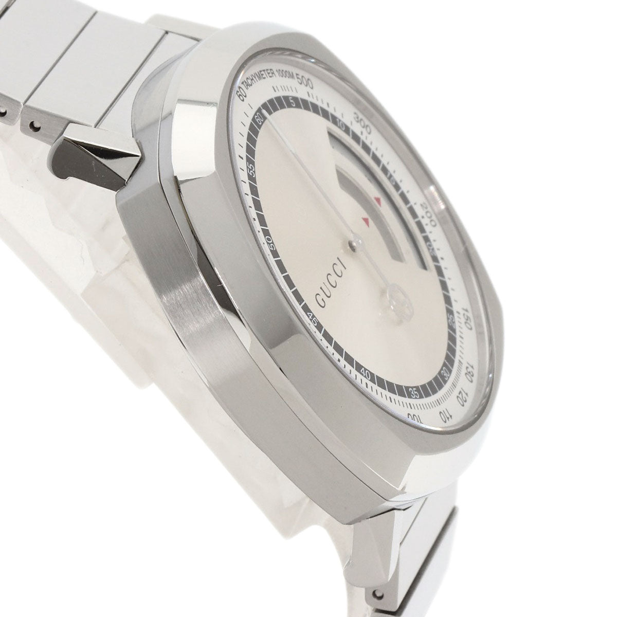 GUCCI Watches Quartz YA157302 Stainless Steel , Stainless Steel Silver Grip Chronograph Silver dial mens Used