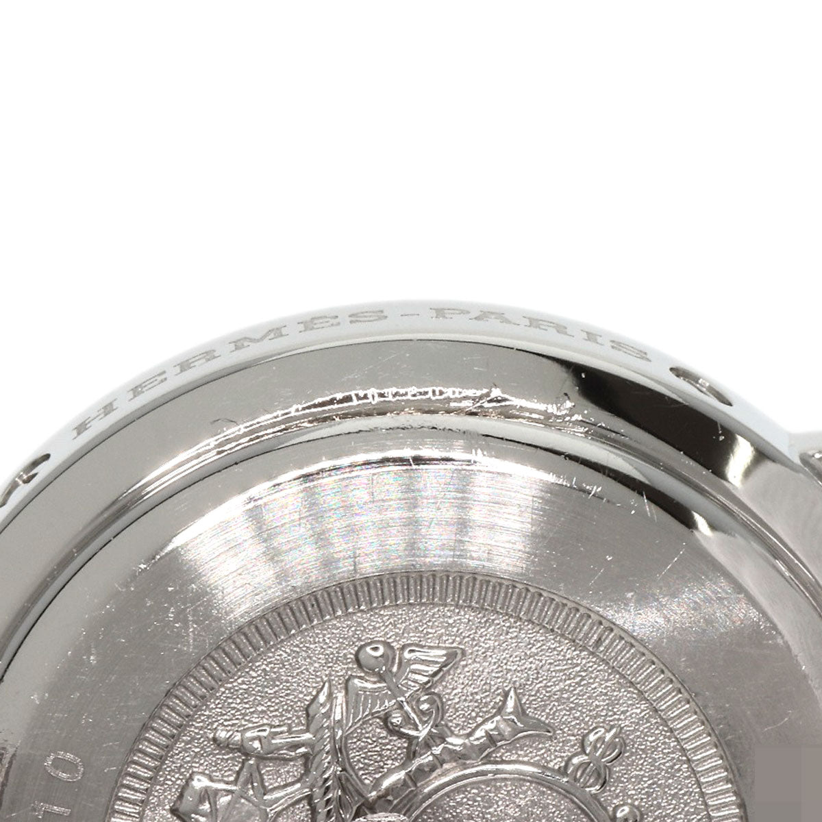 HERMES Watches Quartz CL4.210 Stainless Steel , Stainless Steel Silver Clipper new buckle white dial Women Used