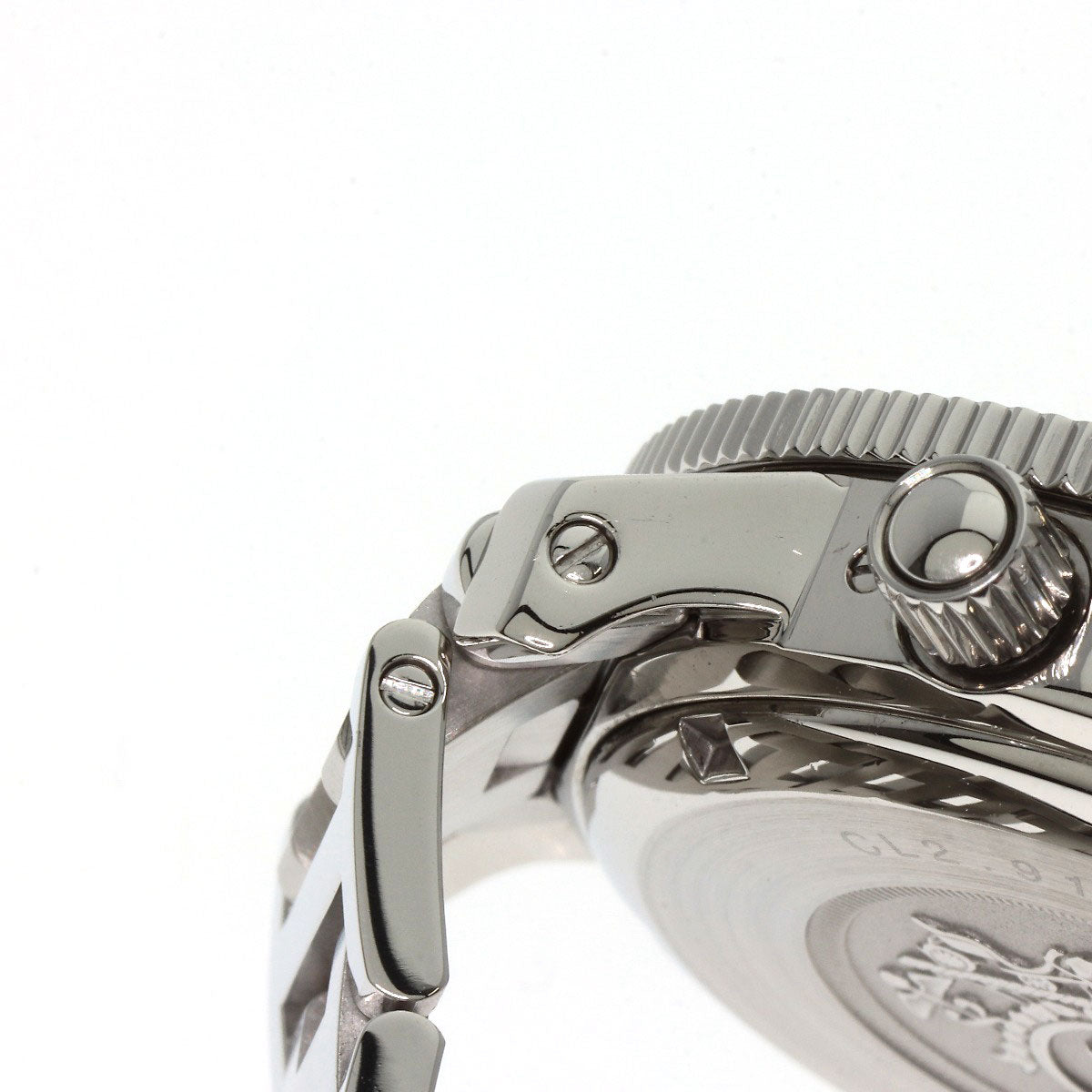 HERMES Watches Quartz CL2.910 Stainless Steel , Stainless Steel Silver Clipper Diver Chronograph black dial mens Used