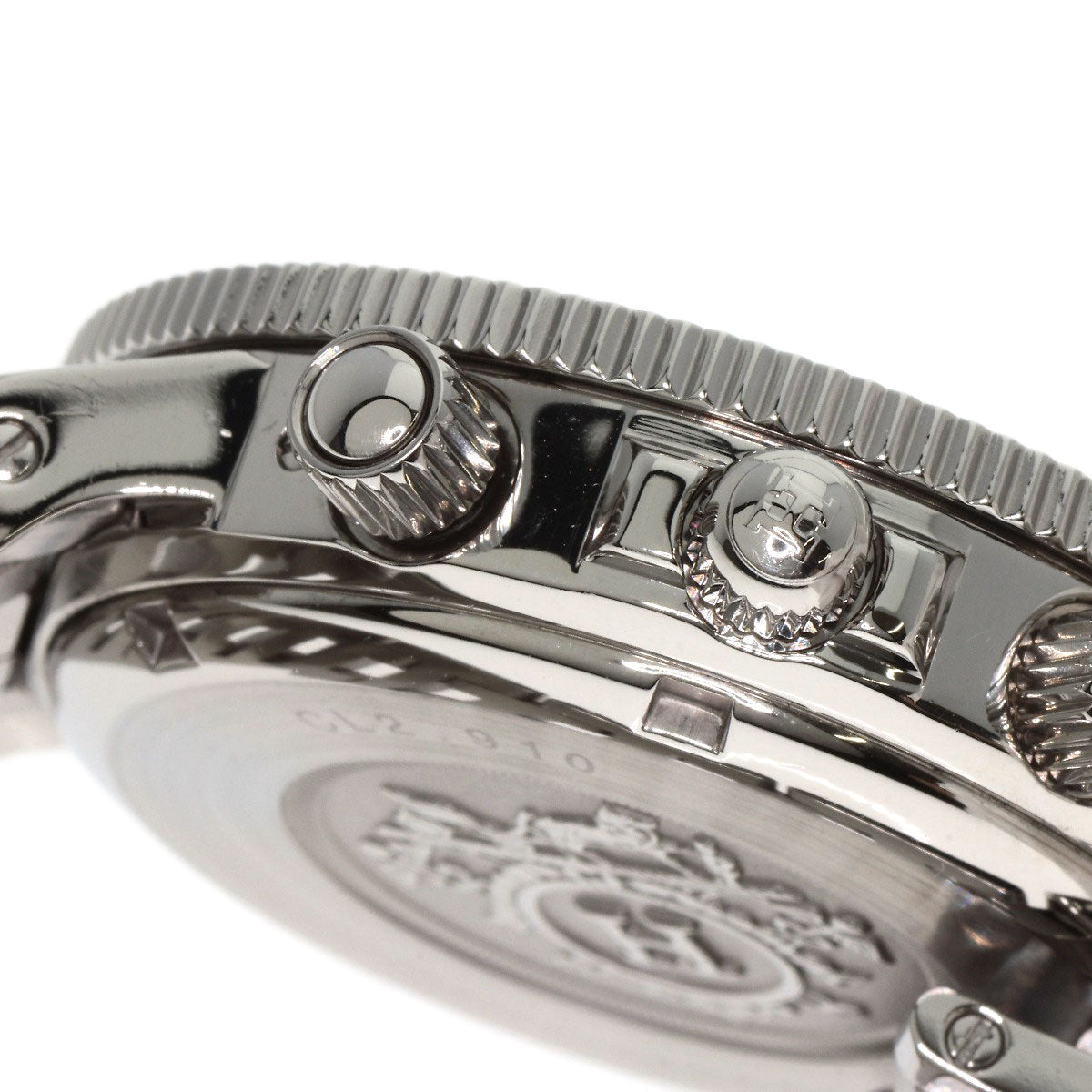 HERMES Watches Quartz CL2.910 Stainless Steel , Stainless Steel Silver Clipper Diver Chronograph black dial mens Used