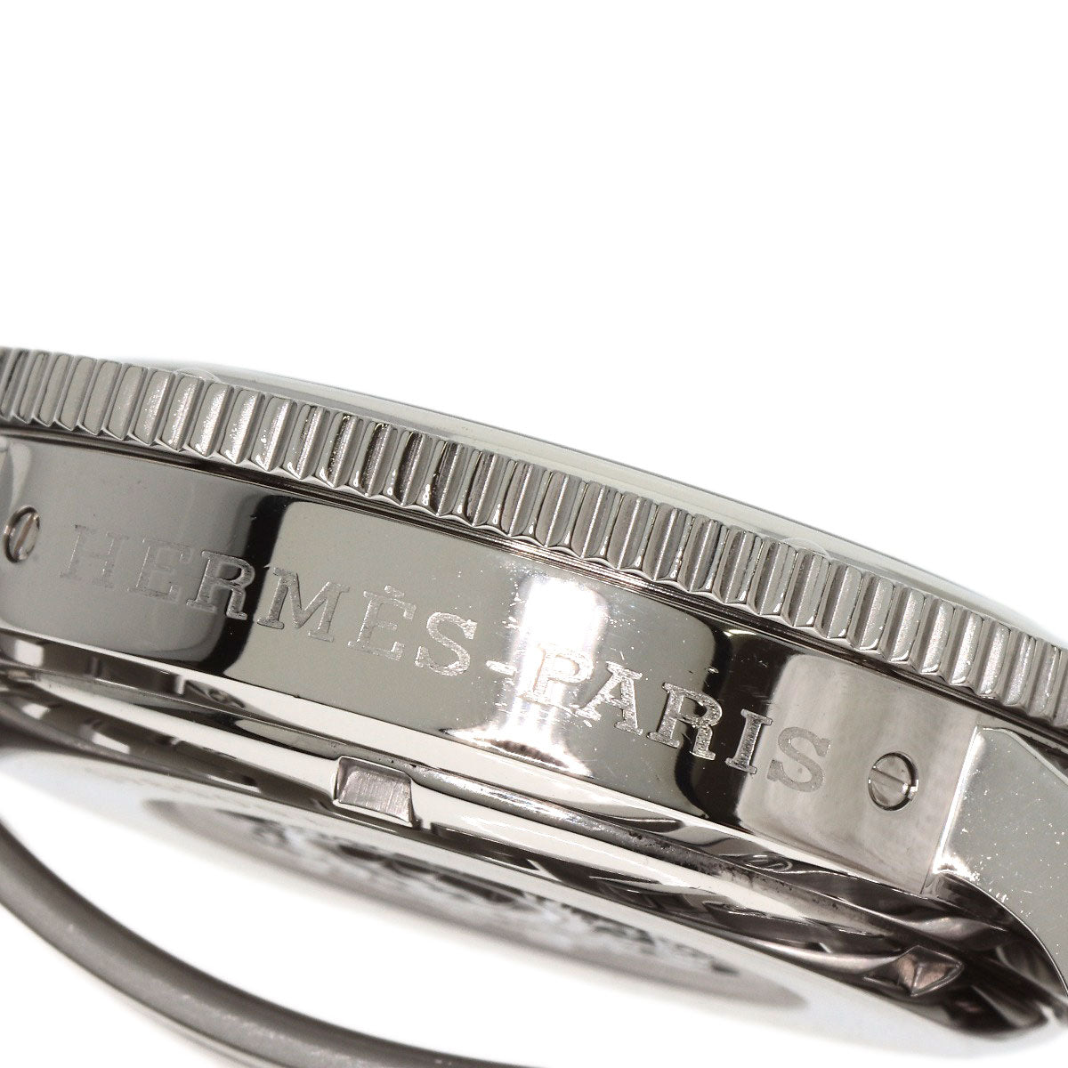 HERMES Watches Quartz CL2.910 Stainless Steel , Stainless Steel Silver Clipper Diver Chronograph black dial mens Used