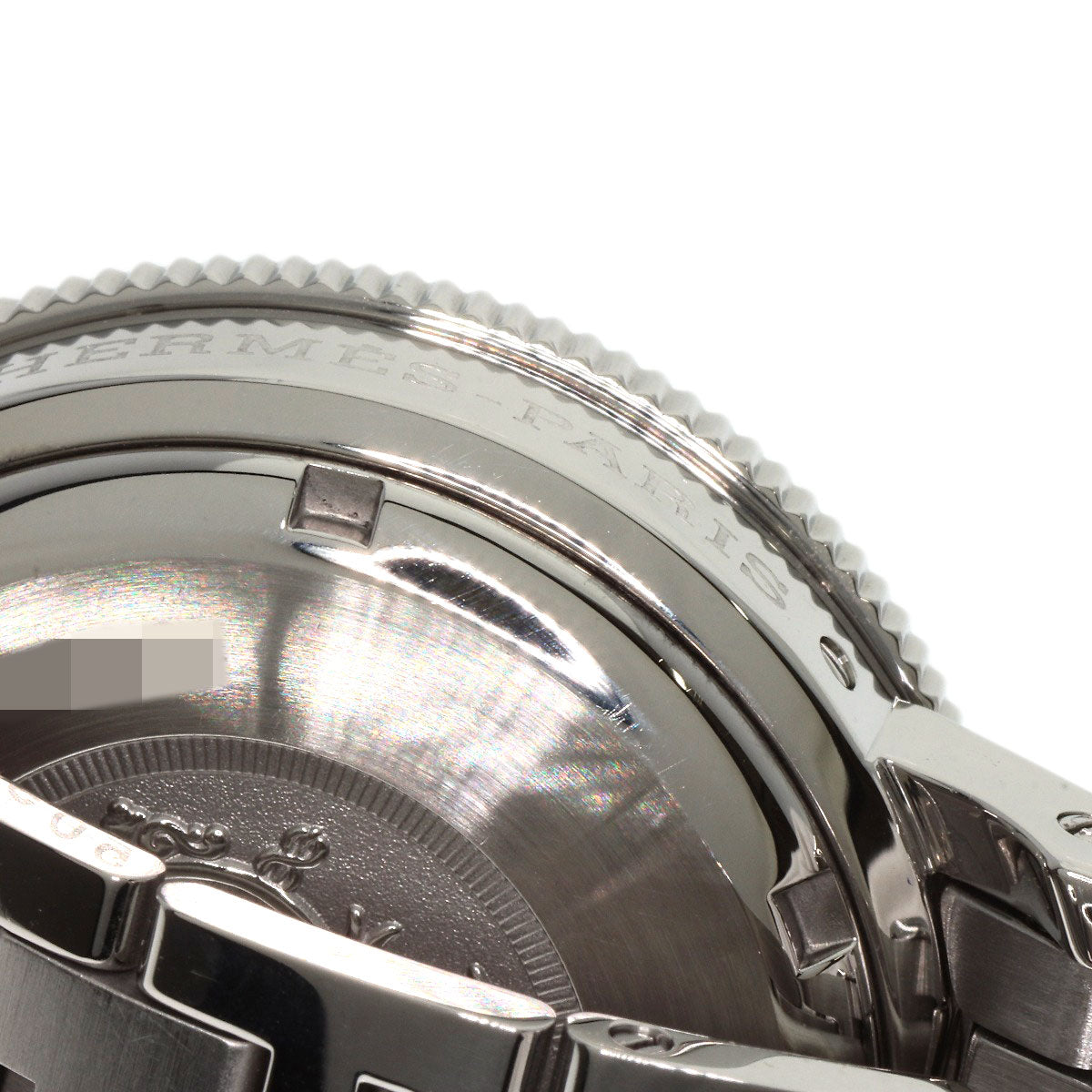 HERMES Watches Quartz CL2.910 Stainless Steel , Stainless Steel Silver Clipper Diver Chronograph black dial mens Used