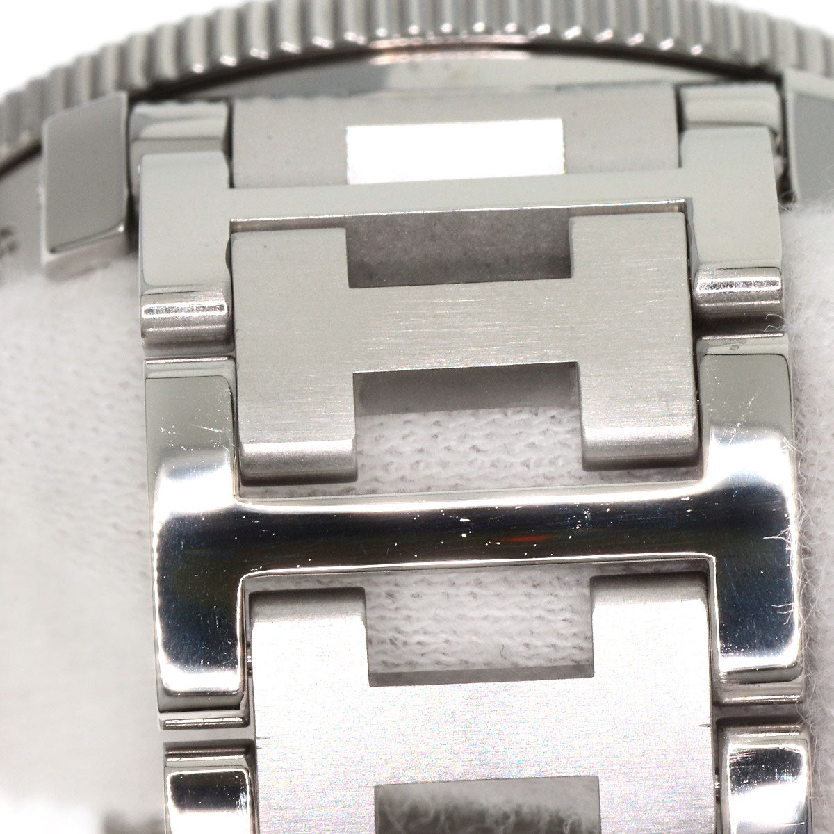 HERMES Watches Quartz CL2.910 Stainless Steel , Stainless Steel Silver Clipper Diver Chronograph black dial mens Used