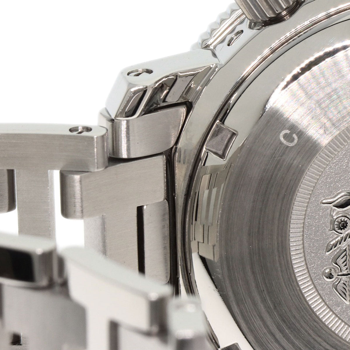 HERMES Watches Quartz CL2.910 Stainless Steel , Stainless Steel Silver Clipper Diver Chronograph black dial mens Used