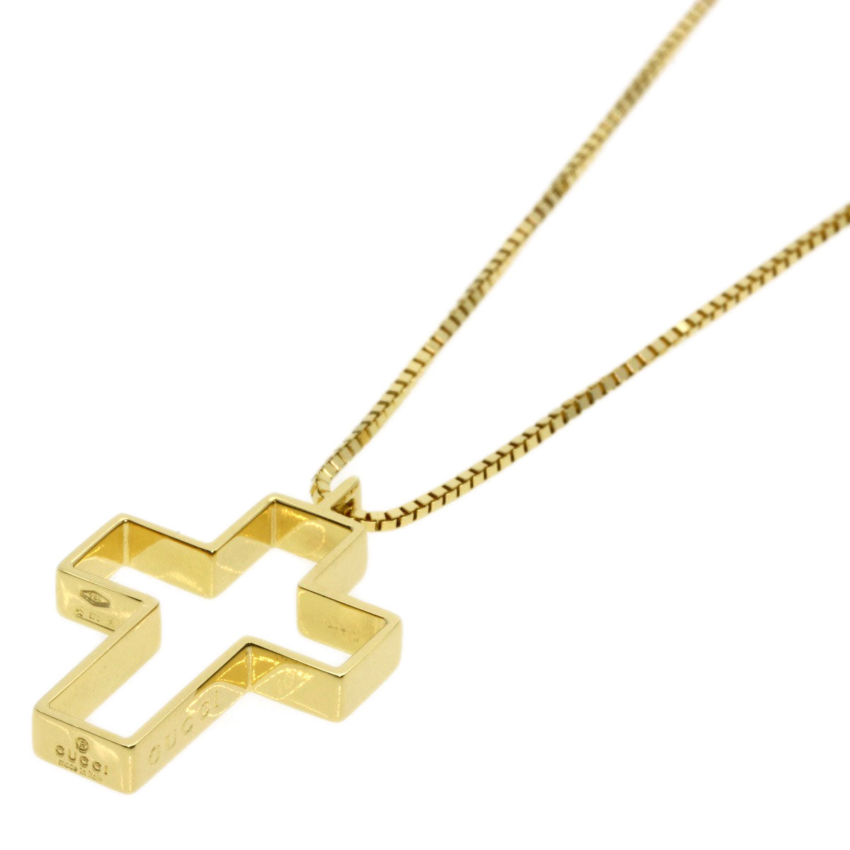 GUCCI Necklace 18K Yellow Gold gold cross