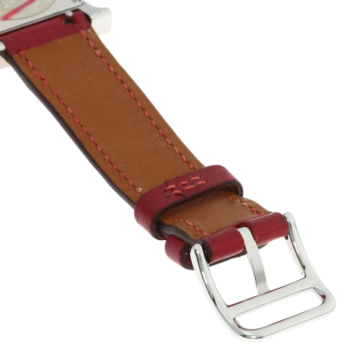 HERMES Watches Quartz HH11.210 Stainless Steel, Leather Silver H watch white dial Women Used