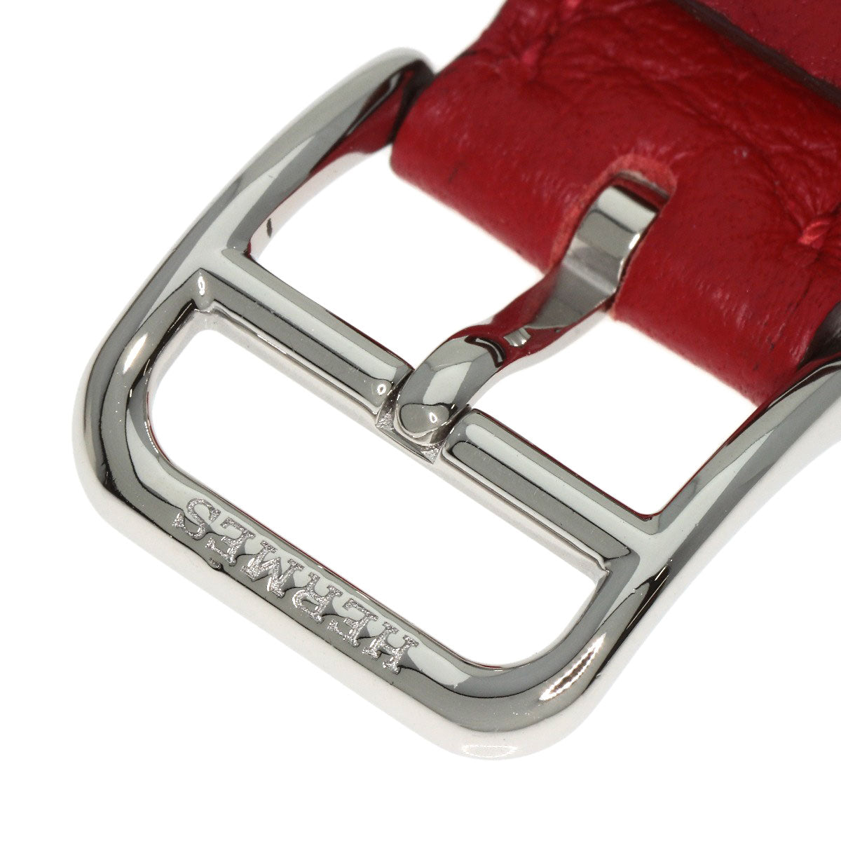 HERMES Watches Quartz HH11.210 Stainless Steel, Leather Silver H watch white dial Women Used
