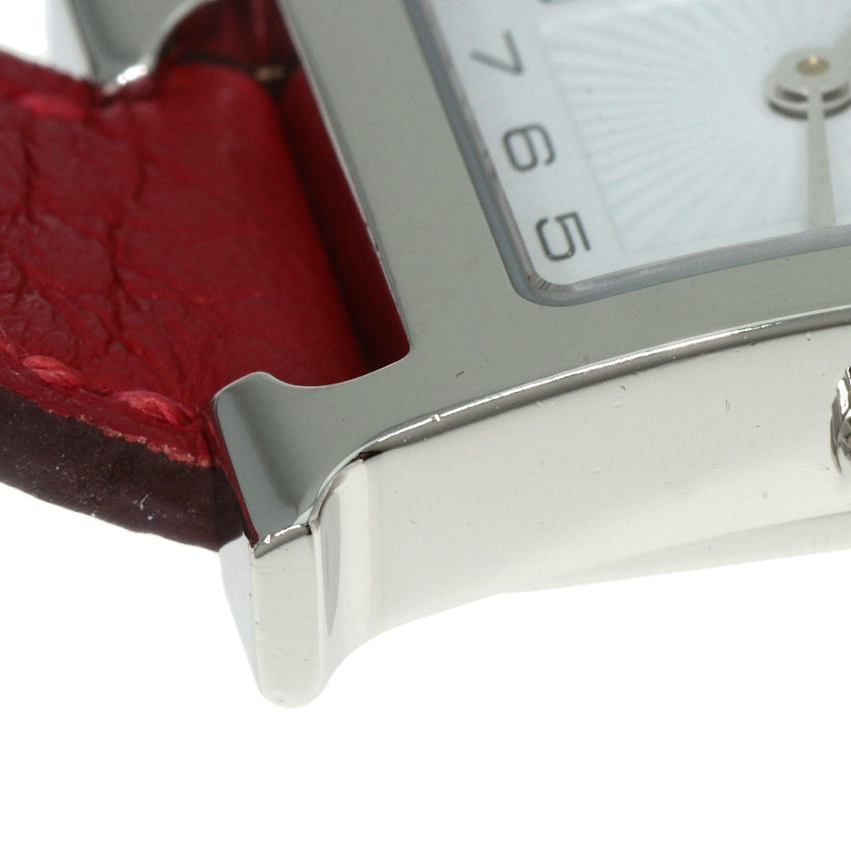 HERMES Watches Quartz HH11.210 Stainless Steel, Leather Silver H watch white dial Women Used