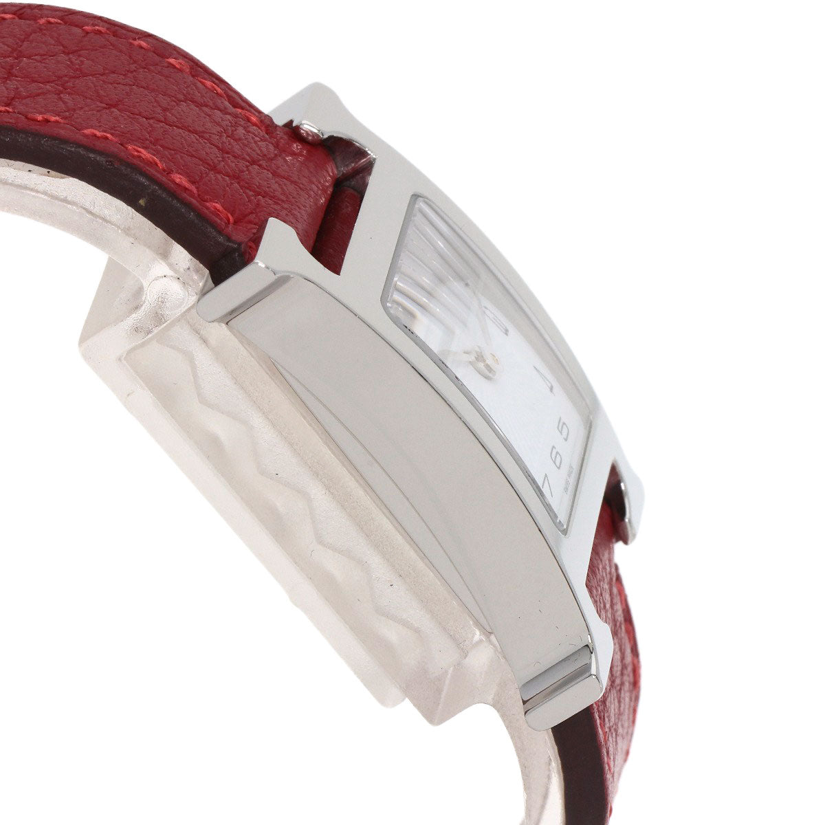HERMES Watches Quartz HH11.210 Stainless Steel, Leather Silver H watch white dial Women Used
