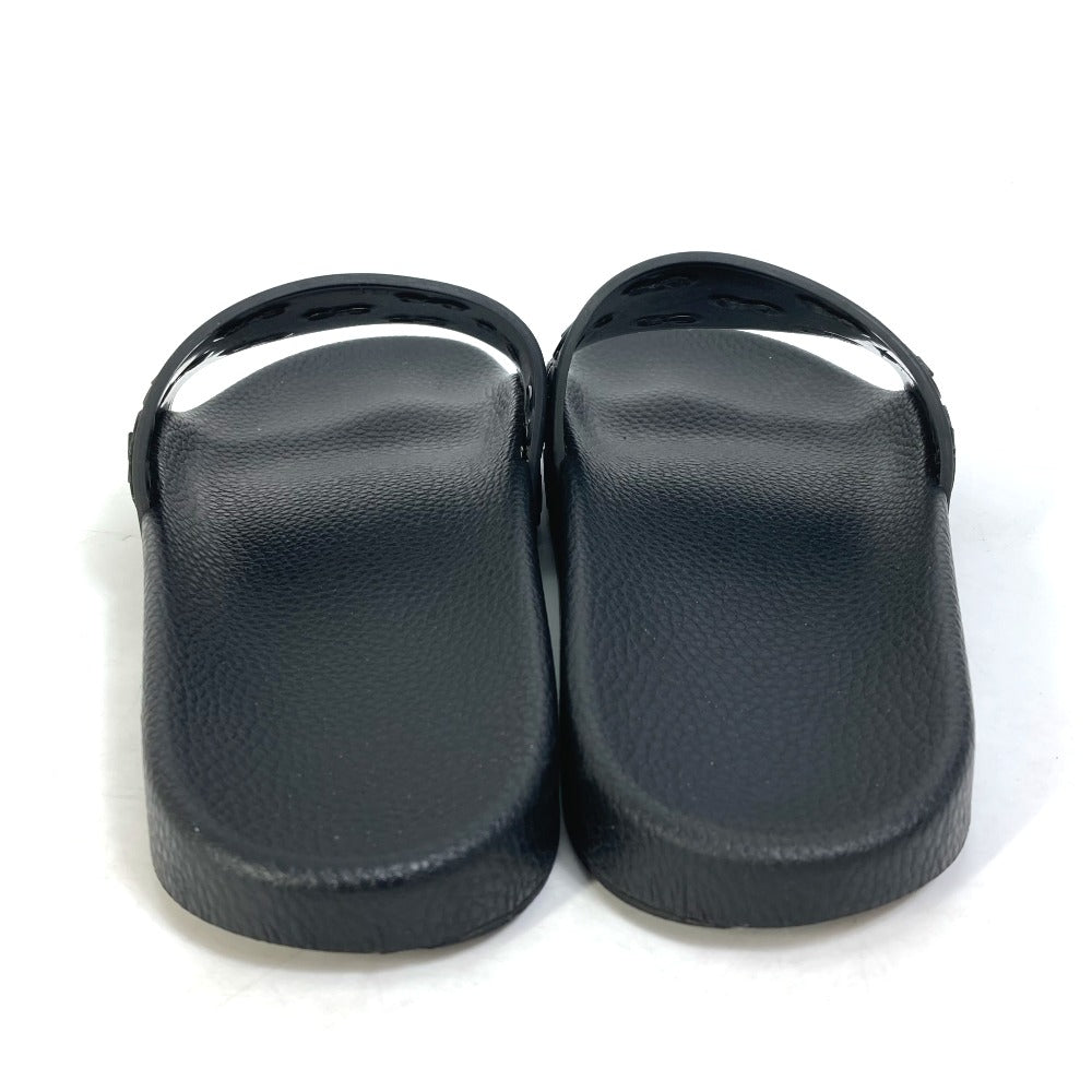 GUCCI Sandals 573922 rubber black Flat petanko GG Women's Slide Sandals mens 39 Used