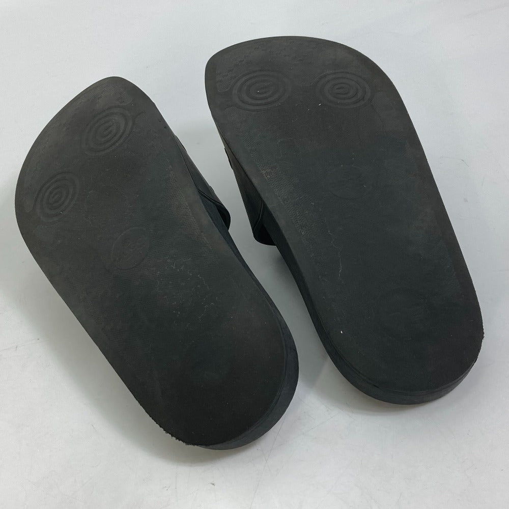 GUCCI Sandals 525140 rubber black Beach sandal logo slide Women 37 Used