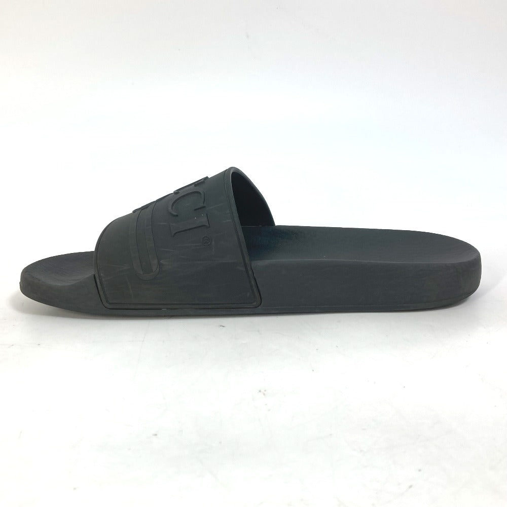 GUCCI Sandals 525140 rubber black Beach sandal logo slide Women 37 Used