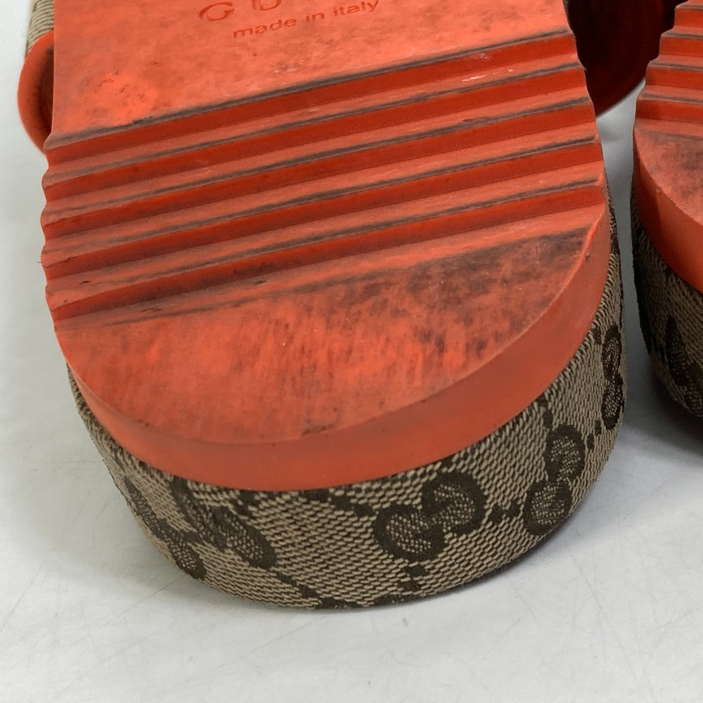 GUCCI Sandals 679947 Canvas, GG Canvas Orange North Face THE NORTH FACE collaboration logo GG mens 41 Used