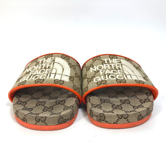 GUCCI Sandals 679947 Canvas, GG Canvas Orange North Face THE NORTH FACE collaboration logo GG mens 41 Used