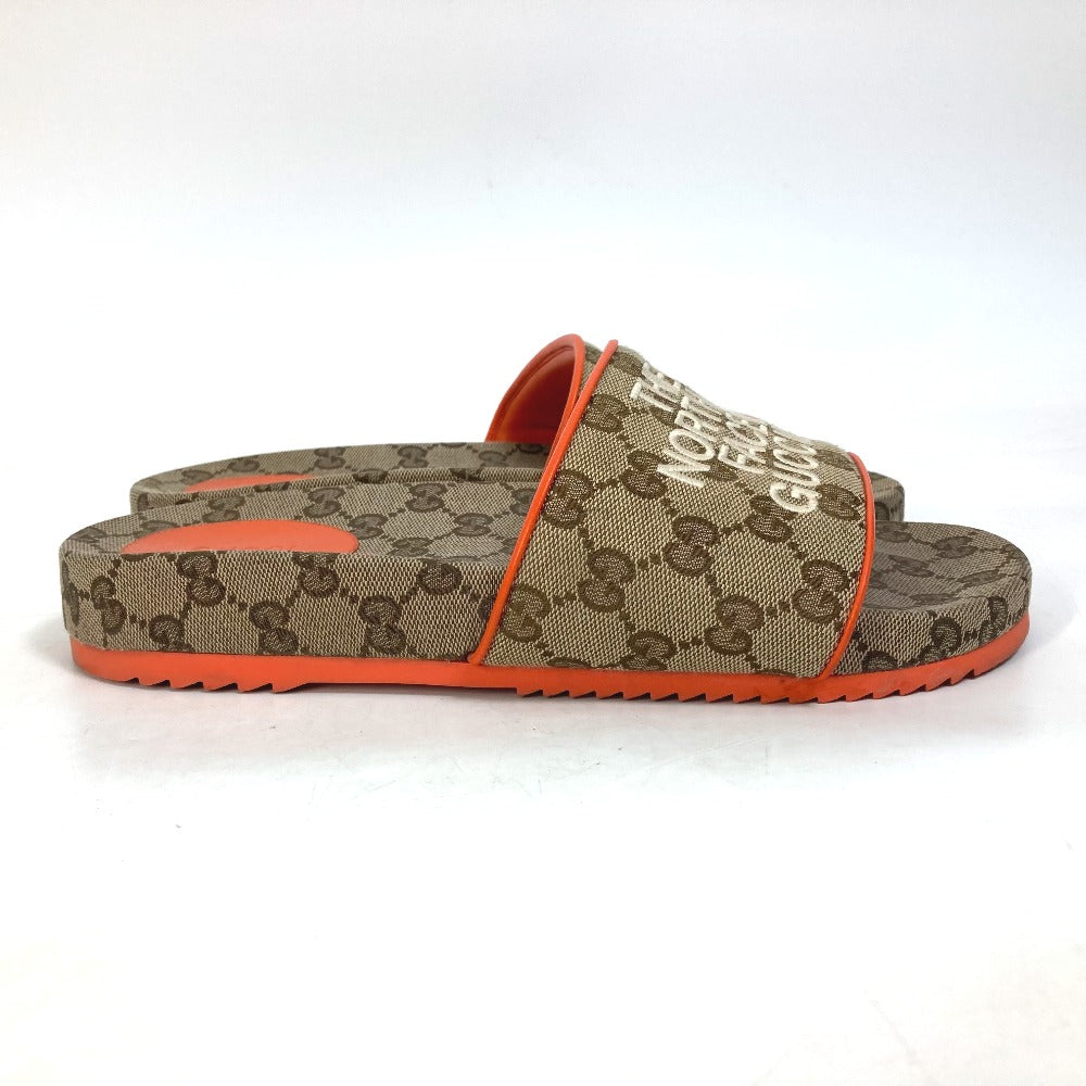 GUCCI Sandals 679947 Canvas, GG Canvas Orange North Face THE NORTH FACE collaboration logo GG mens 41 Used