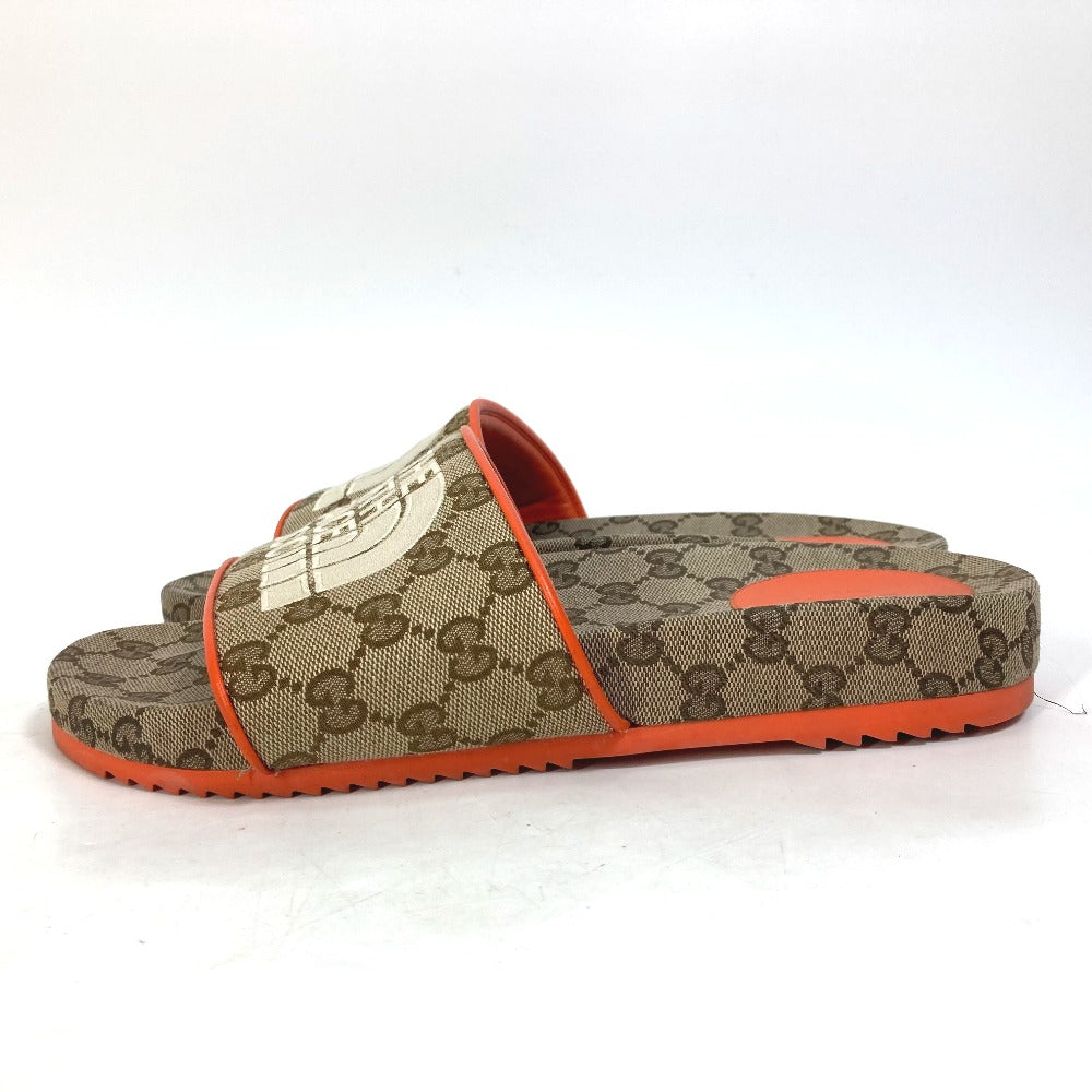 GUCCI Sandals 679947 Canvas, GG Canvas Orange North Face THE NORTH FACE collaboration logo GG mens 41 Used