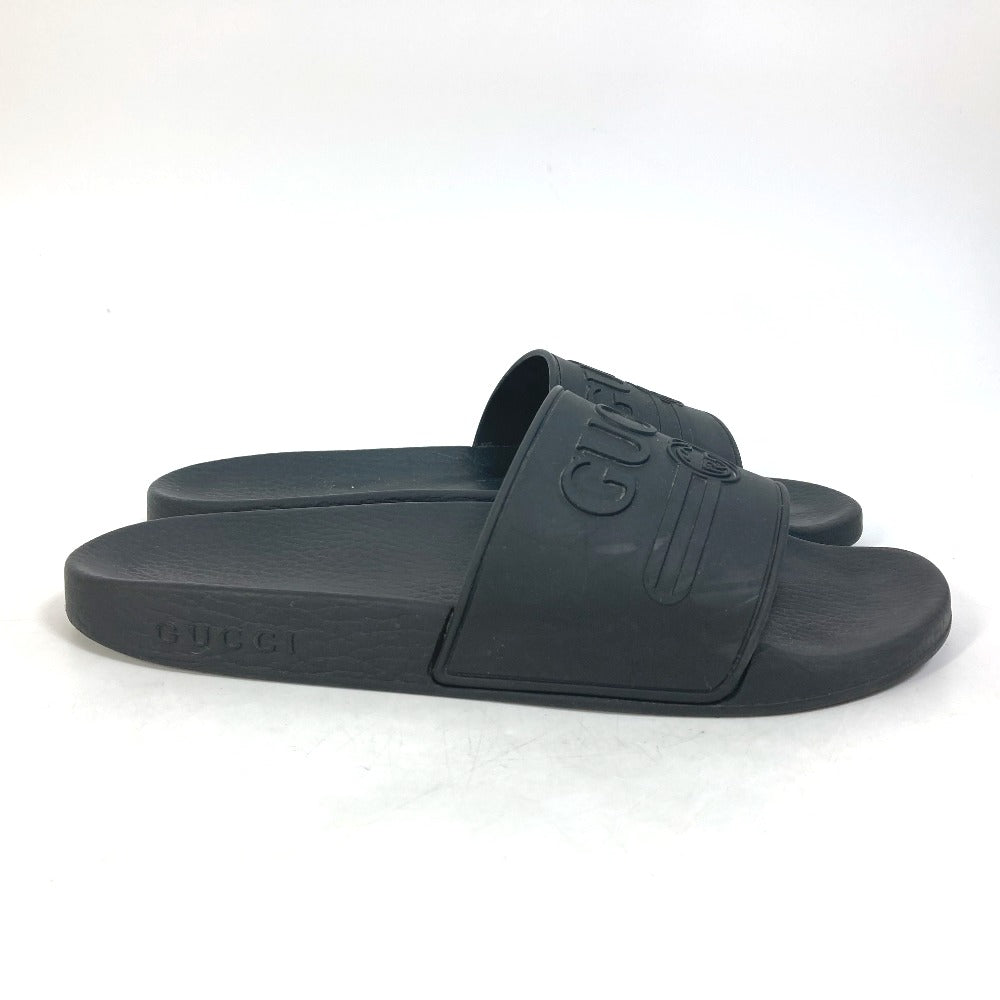 GUCCI Sandals 522887 rubber black logo slide Women 7 Used