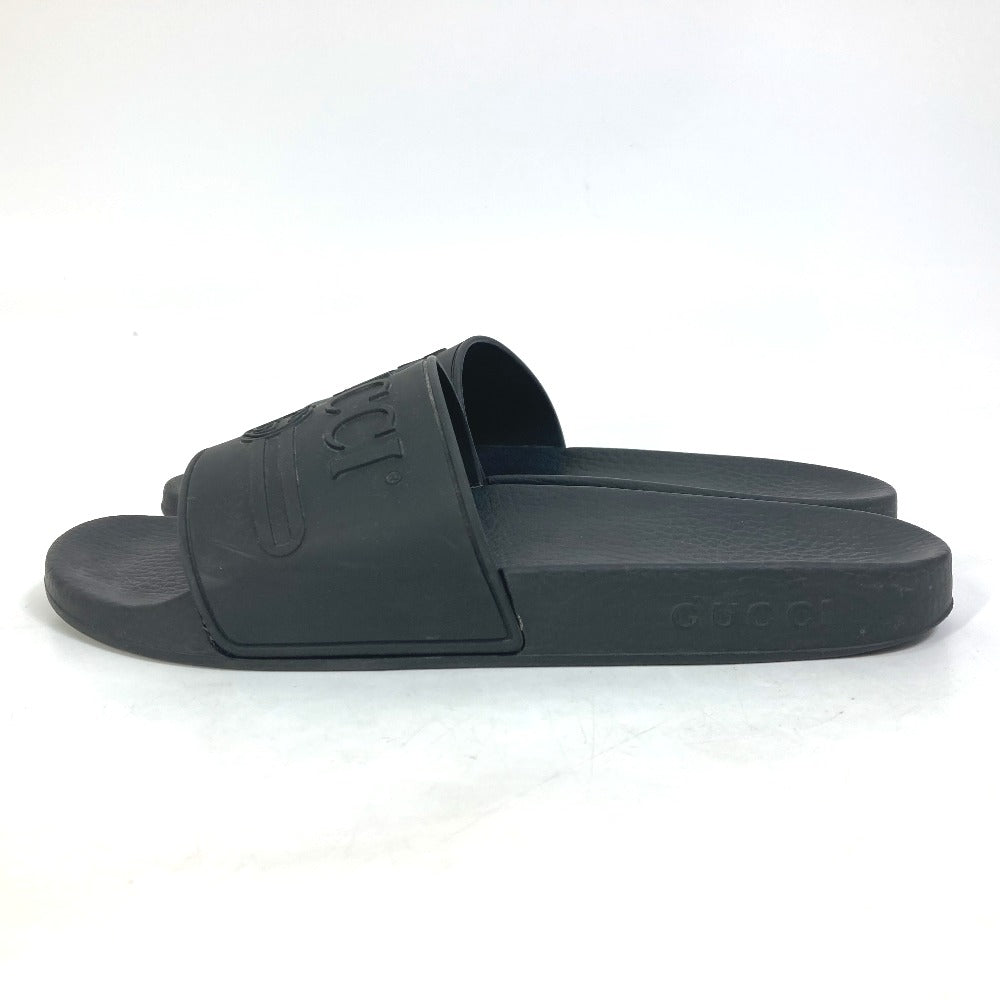 GUCCI Sandals 522887 rubber black logo slide Women 7 Used