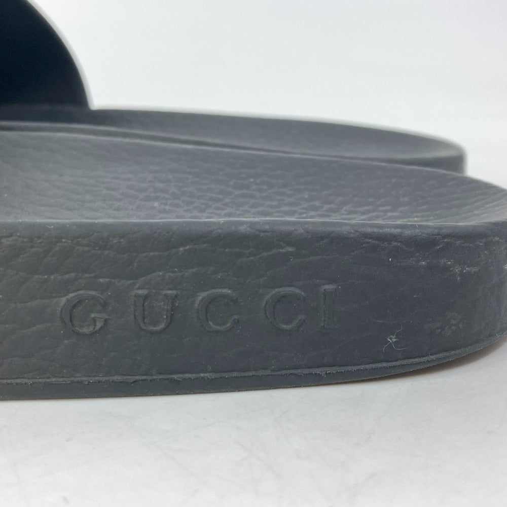 GUCCI Sandals 522887 rubber black logo slide Women 7 Used