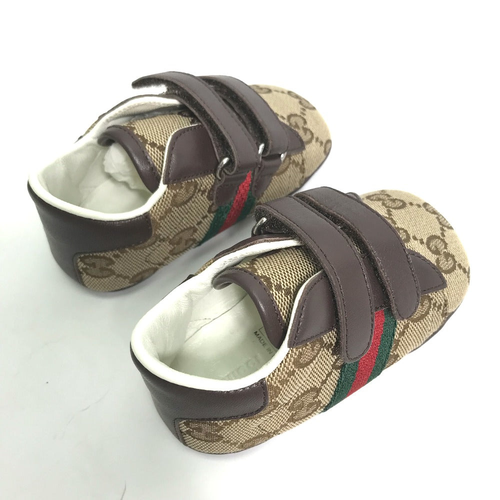 GUCCI sneakers , GG canvas beige baby BABY GG Sherry line sneakers Kids 19 Used