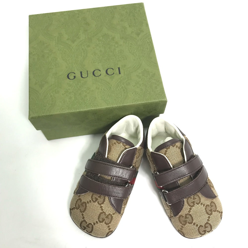 GUCCI sneakers , GG canvas beige baby BABY GG Sherry line sneakers Kids 19 Used