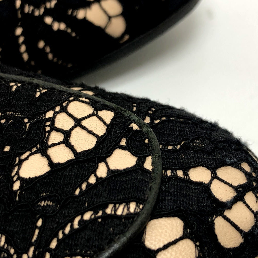GUCCI Sandals 475094 Lace, Leather black Race Horsebit Women 36 Used